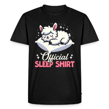 Maison Officielle Lama PJ Sleeping Nickering - T-shirt Premium bio Homme - noir - Devant - Nico (187cm)