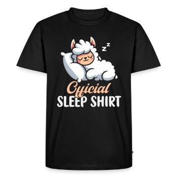 Maison Officielle Lama PJ Sleeping Nickering - T-shirt Premium bio Homme - noir - Devant - Nico (187cm)