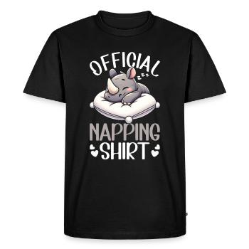 Officiel Sleeping House Rhino PJ Sleeping Nickering - T-shirt Premium bio Homme - noir - Devant - Nico (187cm)