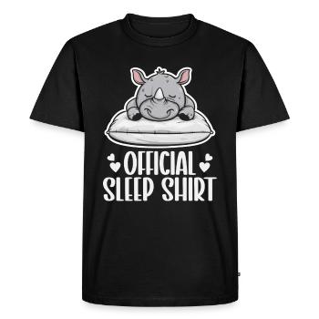 Officiel Sleeping House Rhino PJ Sleeping Nickering - T-shirt Premium bio Homme - noir - Devant - Nico (187cm)
