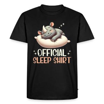 Officiel Sleeping House Rhino PJ Sleeping Nickering - T-shirt Premium bio Homme - noir - Devant - Nico (187cm)