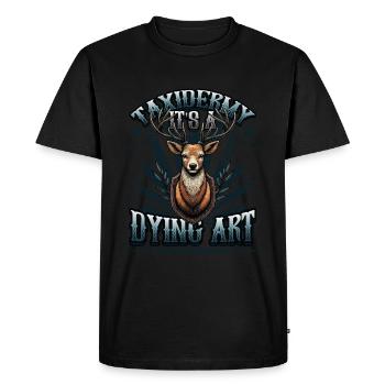 La taxidermie est un motif de cerf d’art en voie de disparition - T-shirt Premium bio Homme - noir - Devant - Nico (187cm)