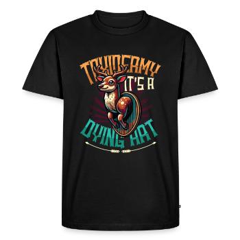La taxidermie est un motif de cerf d’art en voie de disparition - T-shirt Premium bio Homme - noir - Devant - Nico (187cm)