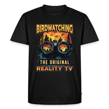 Birdwatching Original Reality TV Birdwatchers - Men's Premium Organic T-Shirt - black - Front - Nico (187cm)