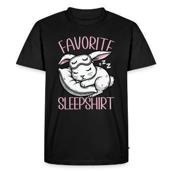 Chemise de nuit officielle Funny Rabbit Rabbit - T-shirt Premium bio Homme - noir - Devant - Nico (187cm)