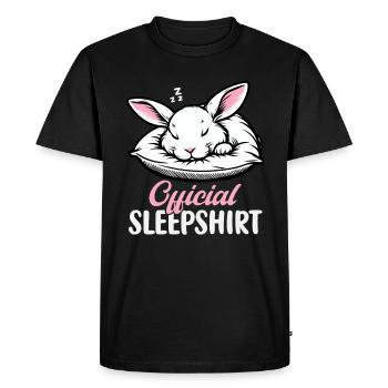 Official Sleeping Shirt Funny Rabbit Rabbit - Men's Premium Organic T-Shirt - black - Front - Nico (187cm)