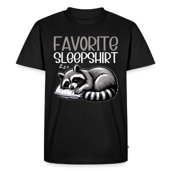 Chemise de nuit officielle Funny Raccoon - T-shirt Premium bio Homme - noir - Devant - Nico (187cm)