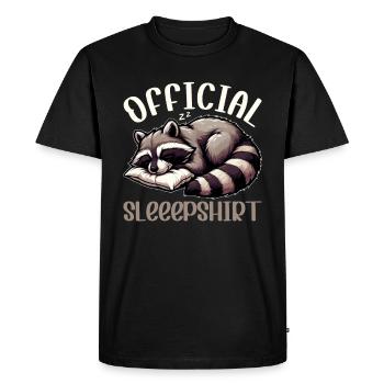 Chemise de nuit officielle Funny Raccoon - T-shirt Premium bio Homme - noir - Devant - Nico (187cm)
