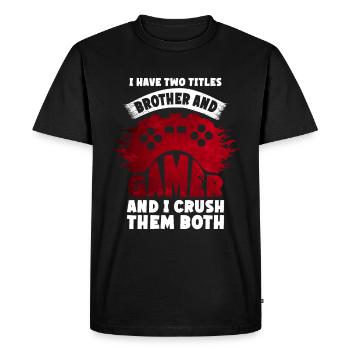 Video Games Gaming Boys Brother Teen - Men's Premium Organic T-Shirt - black - Front - Nico (187cm)