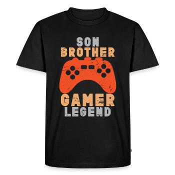 Video Games Gaming Boys Brother Teen - Men's Premium Organic T-Shirt - black - Front - Nico (187cm)
