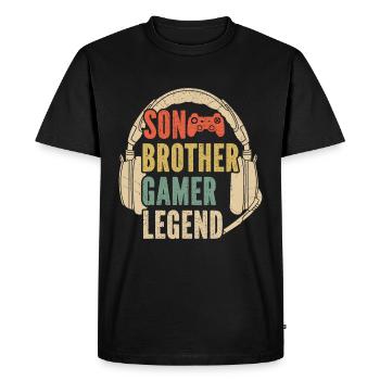 Video Games Gaming Boys Brother Teen - Men's Premium Organic T-Shirt - black - Front - Nico (187cm)