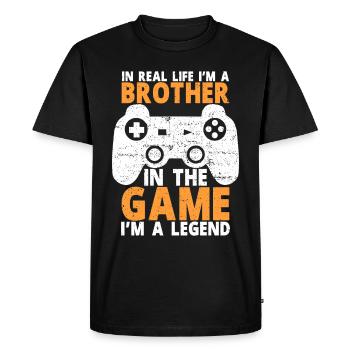 Video Games Gaming Boys Brother Teen - Men's Premium Organic T-Shirt - black - Front - Nico (187cm)