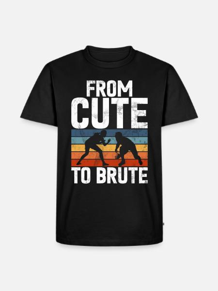 Lutteuse Fille Grappling Lutteuse Femmes - T-shirt Premium bio Homme - noir