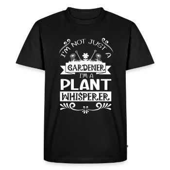 Funny Garden Lovers Vegetables Hobby Gardeners - Men's Premium Organic T-Shirt - black - Front - Nico (187cm)