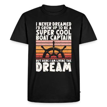 Boat Captain Funny Boat Sailing Lake Boater - Men's Premium Organic T-Shirt - black - Front - Nico (187cm)