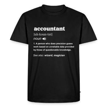 Accounting Secretary of Accountants Accounting - Men's Premium Organic T-Shirt - black - Front - Nico (187cm)