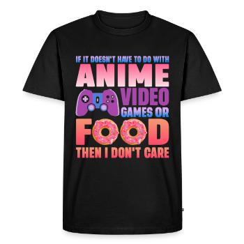 Anime, Jeux vidéo ou food, Manga, Otaku, Japonais - T-shirt Premium bio Homme - noir - Devant - Nico (187cm)
