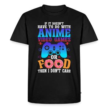 Anime, Jeux vidéo ou food, Manga, Otaku, Japonais - T-shirt Premium bio Homme - noir - Devant - Nico (187cm)