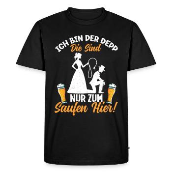 Le marié Funny EVJ - T-shirt Premium bio Homme - noir - Devant - Nico (187cm)