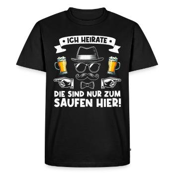 Le marié Funny EVJ - T-shirt Premium bio Homme - noir - Devant - Nico (187cm)