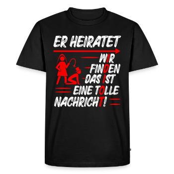 Le marié Funny EVJ - T-shirt Premium bio Homme - noir - Devant - Nico (187cm)