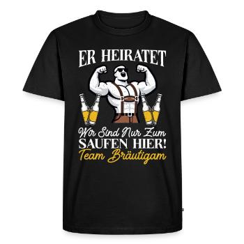 Le marié Funny EVJ - T-shirt Premium bio Homme - noir - Devant - Nico (187cm)