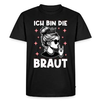 Die Braut Lustiges Bachelorette Party Trauzeugin - Männer Premium Bio T-Shirt - Schwarz - Vorne - Nico (187cm)