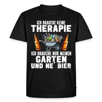 Beer Garden Gardening Allotment Gardener Gardener - Men's Premium Organic T-Shirt - black - Front - Nico (187cm)