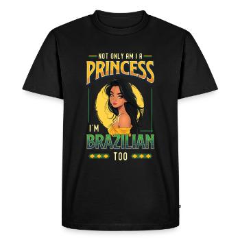 Filles d’origine brésilienne Brésil - T-shirt Premium bio Homme - noir - Devant - Nico (187cm)