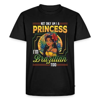 Filles d’origine brésilienne Brésil - T-shirt Premium bio Homme - noir - Devant - Nico (187cm)