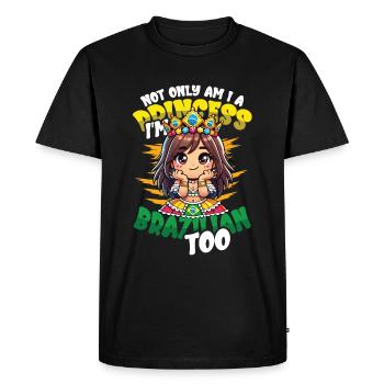 Filles d’origine brésilienne Brésil - T-shirt Premium bio Homme - noir - Devant - Nico (187cm)