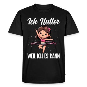 I Huller 'Cause I Can Hullern Dance - Men's Premium Organic T-Shirt - black - Front - Nico (187cm)