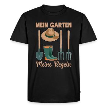 Jardin Jardinage Plantes Jardiniers Jardiniers Amateurs - T-shirt Premium bio Homme - noir - Devant - Nico (187cm)