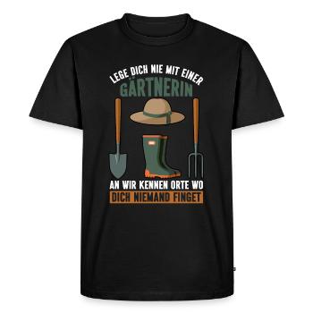 Jardin Jardinage Plantes Jardiniers Jardiniers Amateurs - T-shirt Premium bio Homme - noir - Devant - Nico (187cm)