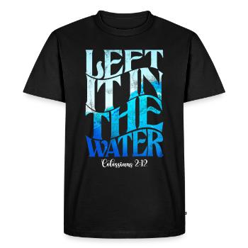 Baptême Baptisé Chrétien Jésus Dieu - Bible - T-shirt Premium bio Homme - noir - Devant - Nico (187cm)