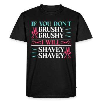 Chien Chiot Soins pour animaux de compagnie Salon d’emploi - T-shirt Premium bio Homme - noir - Devant - Nico (187cm)