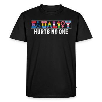 Egalité LGBTQ Drapeau arc-en-ciel Fierté LGBTQ - T-shirt Premium bio Homme - noir - Devant - Nico (187cm)