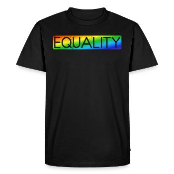 Egalité LGBTQ Drapeau arc-en-ciel Fierté LGBTQ - T-shirt Premium bio Homme - noir - Devant - Nico (187cm)