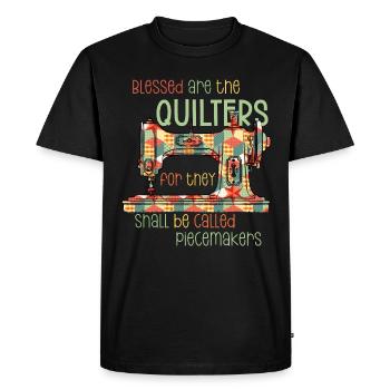 Quilt Knitting Crochet Sewing Machine Fabric - Men's Premium Organic T-Shirt - black - Front - Nico (187cm)