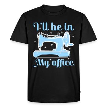 Quilt Knitting Crochet Sewing Machine Fabric - Men's Premium Organic T-Shirt - black - Front - Nico (187cm)