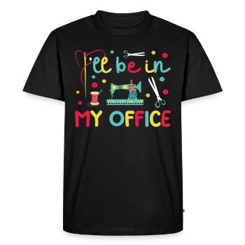 Quilt Knitting Crochet Sewing Machine Fabric - Men's Premium Organic T-Shirt - black - Front - Nico (187cm)