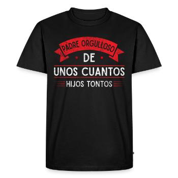 Spanish Father Bilingual Latino Father's Day - Men's Premium Organic T-Shirt - black - Front - Nico (187cm)