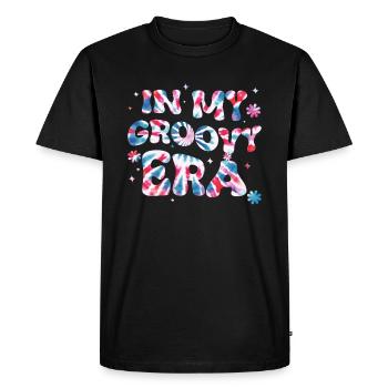 Groovy Tie Dye Peace Love Sign Retro Hippie - Men's Premium Organic T-Shirt - black - Front - Nico (187cm)