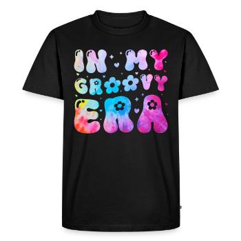 Groovy Tie Dye Peace Love Sign Retro Hippie - Men's Premium Organic T-Shirt - black - Front - Nico (187cm)