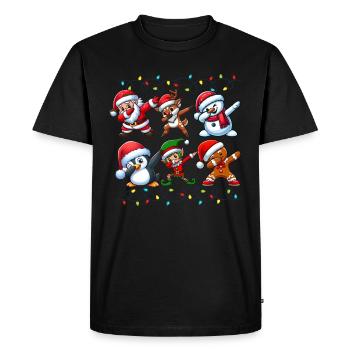 Dabbing Père Noël Elfe Équipe de Noël Garçons Filles - T-shirt Premium bio Homme - noir - Devant - Nico (187cm)