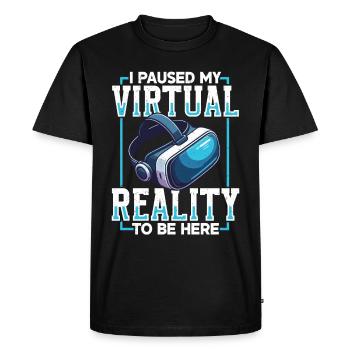 Virtual Reality Athlete Witzer VR Gamer Headset - Men's Premium Organic T-Shirt - black - Front - Nico (187cm)