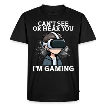 Virtual Reality Athlete Witzer VR Gamer Headset - Men's Premium Organic T-Shirt - black - Front - Nico (187cm)