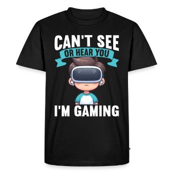 Virtual Reality Athlete Witzer VR Gamer Headset - Men's Premium Organic T-Shirt - black - Front - Nico (187cm)