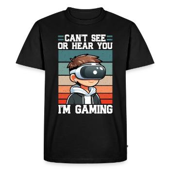 Virtual Reality Athlete Witzer VR Gamer Headset - Men's Premium Organic T-Shirt - black - Front - Nico (187cm)