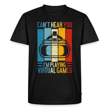 Virtual Reality Athlete Witzer VR Gamer Headset - Men's Premium Organic T-Shirt - black - Front - Nico (187cm)